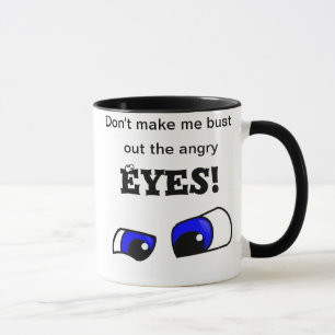 Verärgerte Augen-Wecker-Kaffee-Tasse Tasse