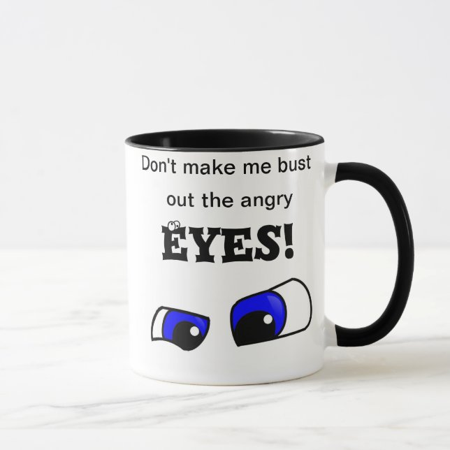 Verärgerte Augen-Wecker-Kaffee-Tasse Tasse (Rechts)