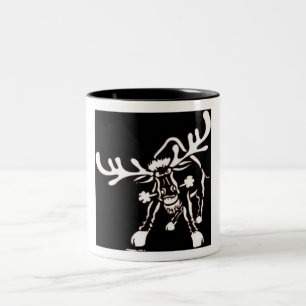 Verärgerte Elche Zweifarbige Tasse