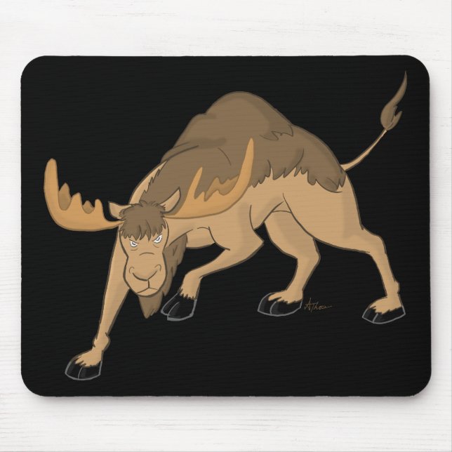 Verärgerte Kamel-Elch-Kreuzung Mousepad (Vorne)