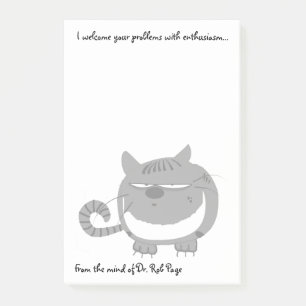Verärgerte Katze "ich begrüße Ihre Problem-" Post-it Klebezettel