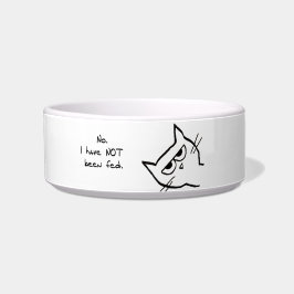 Verärgerte Katze ist NICHT gefüttert worden! Napf