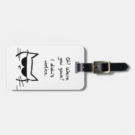 Verärgerte Katzen-Schellfische, wenn Sie gegangen Gepäckanhänger