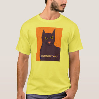 Verärgerte lila Katze T T-Shirt