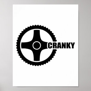 Verärgerte Radfahrer Fahrrad Kurbel Radfahrer Fahr Poster