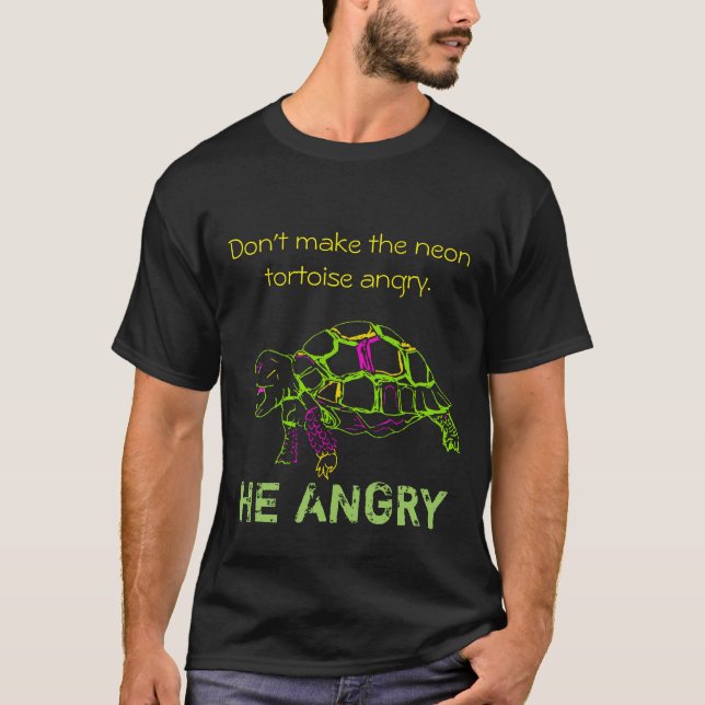 Verärgerte Schildkröte - Neonversion T-Shirt (Vorderseite)