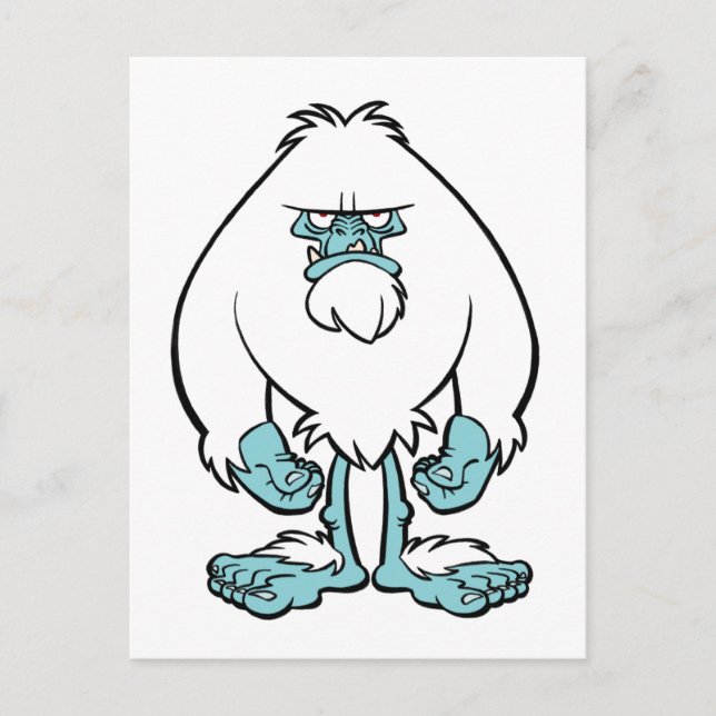 Verärgerte Yeti Postkarte (Vorderseite)