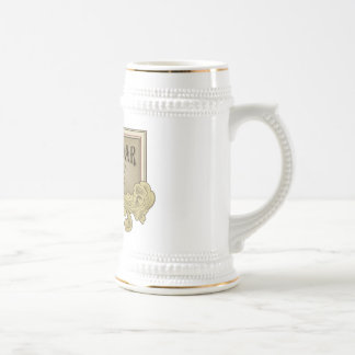 Verärgerte Zeder Stein Bierglas