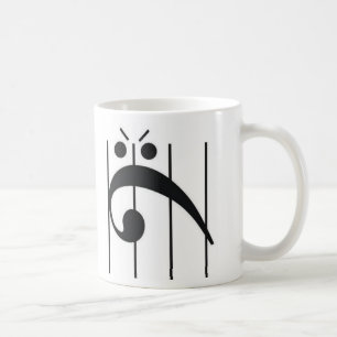 Verärgerter Bassschlüssel Kaffeetasse