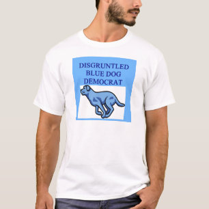 verärgerter blauer Hundedemokrat T-Shirt
