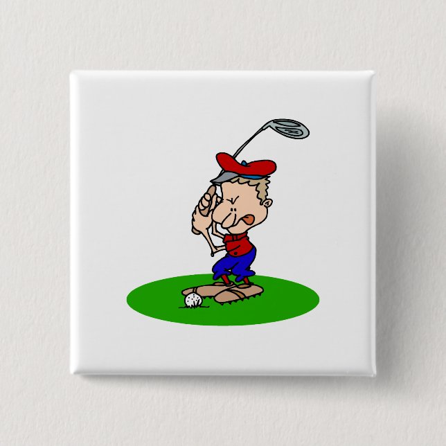 Verärgerter Golfspieler Button (Vorderseite)