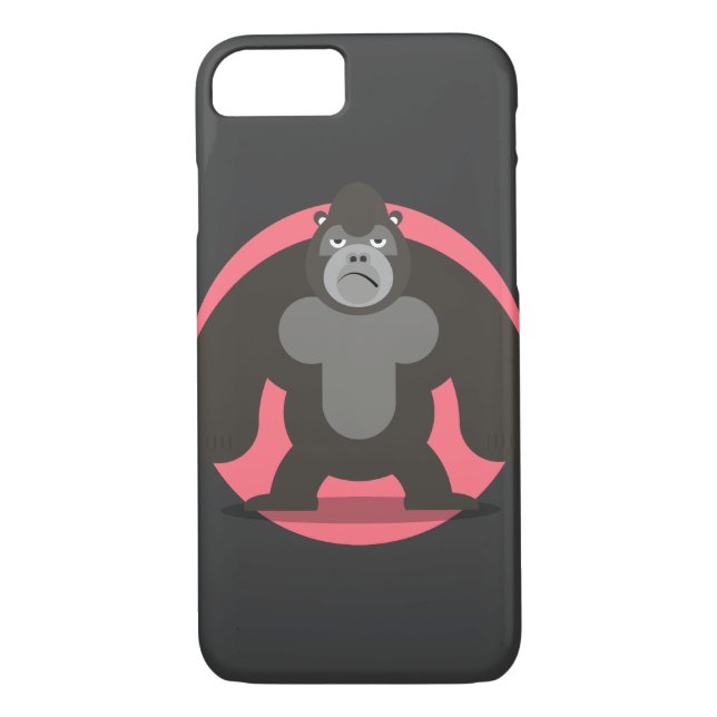 Verärgerter Gorilla-Telefon-Kasten Case-Mate iPhone Hülle (Rückseite)