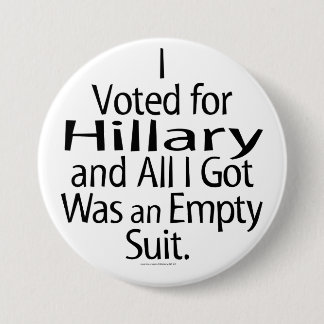 Verärgerter Hillary-Anhänger Button