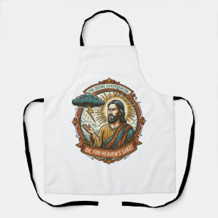 Verärgerter Jesus Dunkle Regenwolke Blitz Wetter H Schürze