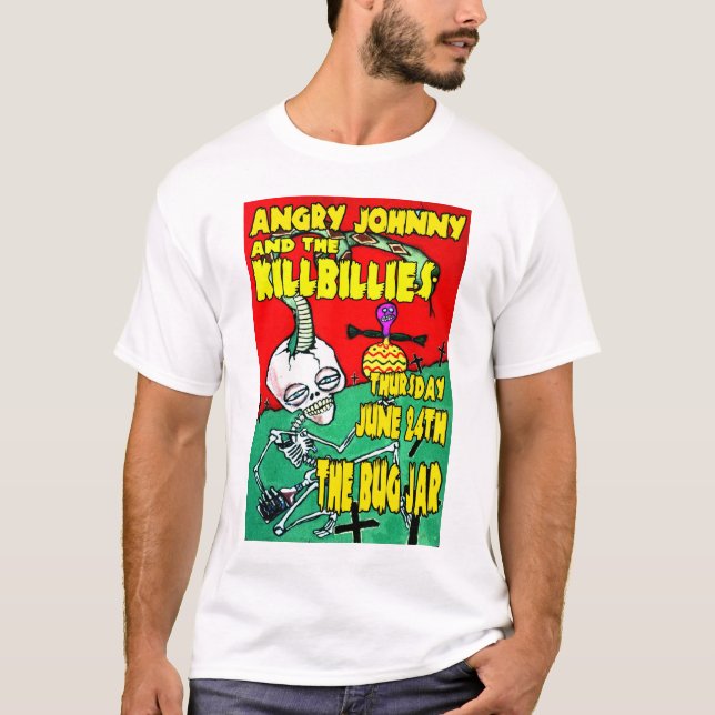 Verärgerter Johnny u. das Killbillies @ das T-Shirt (Vorderseite)