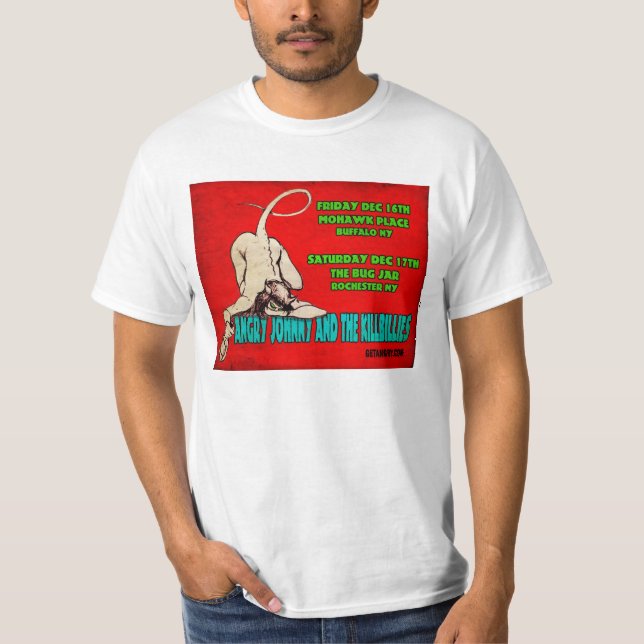 Verärgerter Johnny u. das Killbillies @ die Wanze T-Shirt (Vorderseite)