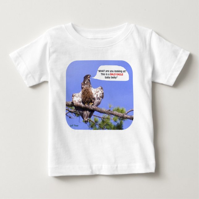 Verärgerter junger Weißkopfseeadler Baby T-shirt (Vorderseite)