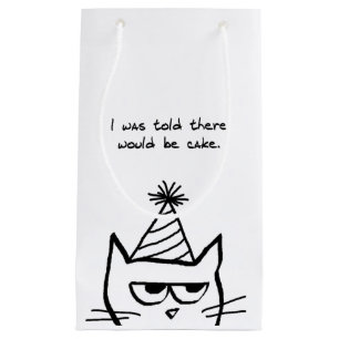 Verärgerter Katzen-Nachfrage-Kuchen - lustige Kleine Geschenktüte
