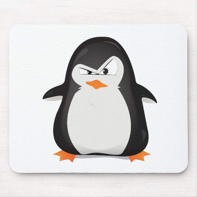 Verärgerter Pinguin Mousepad (Vorne)