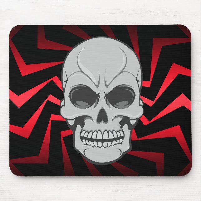 Verärgerter Schädel: Vektorillustration: Mousepad (Vorne)
