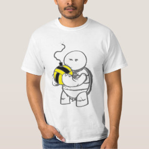 Verärgerter Schildkröte-Wasserball - grauer T-Shirt