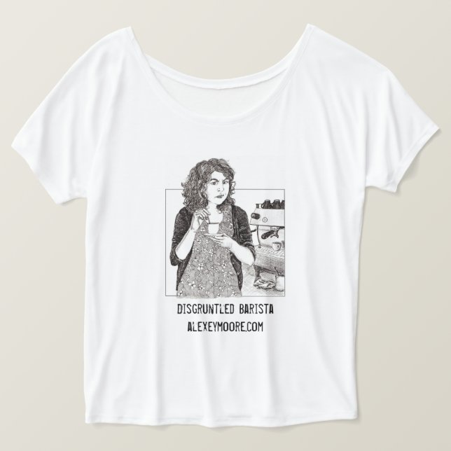 Verärgertes Barista slouchy Shirt (Design vorne)