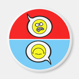 Verärgertes Gesichts-sauberer schmutziger Magnet