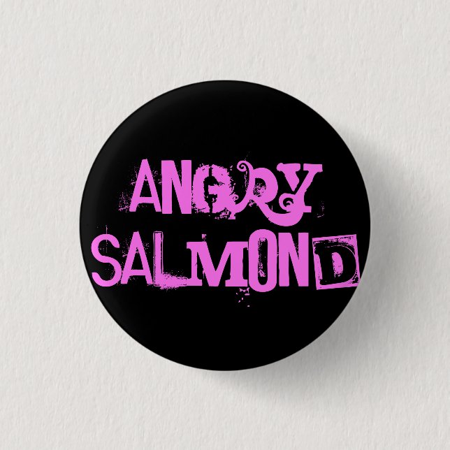 Verärgertes Salmond Button (Vorderseite)
