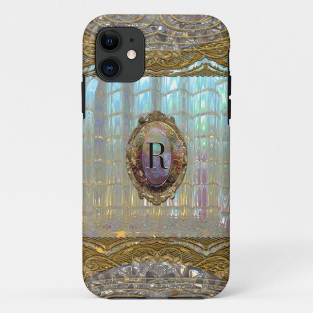Veraspeece-Barock-Monogramm Case-Mate iPhone Hülle (Rückseite)