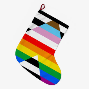 Verband Fortschritts-Stolzflagge Großer Weihnachtsstrumpf