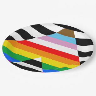 Verband Fortschritts-Stolzflagge Pappteller