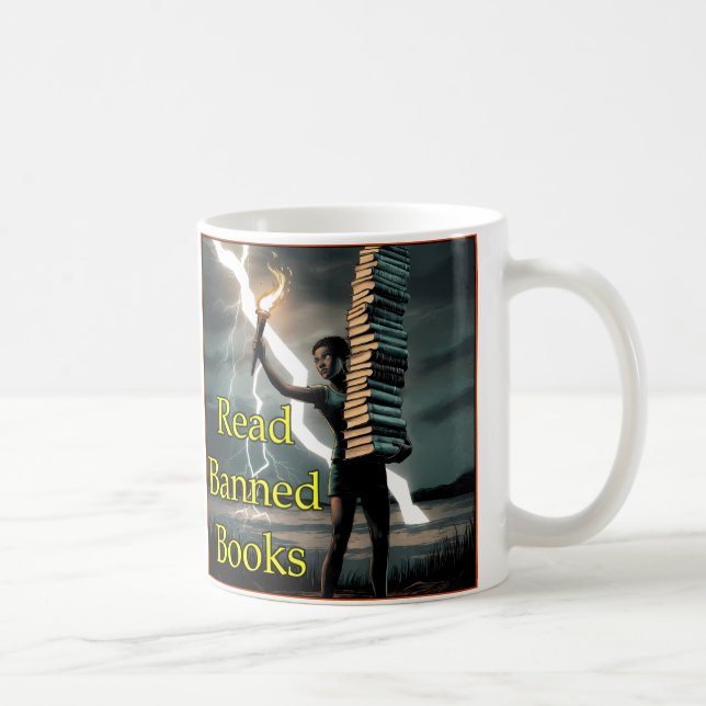 Verbannte Bücher lesen - Tasse (Rechts)