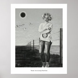 Verbanntes Kohle zeichnend von Rachel Dolezal Poster