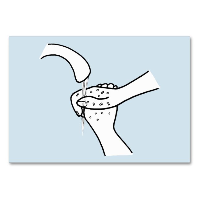 Verben, Waschhandbücher zum Lesen von Flashkarten  Tischnummer (Vorderseite)