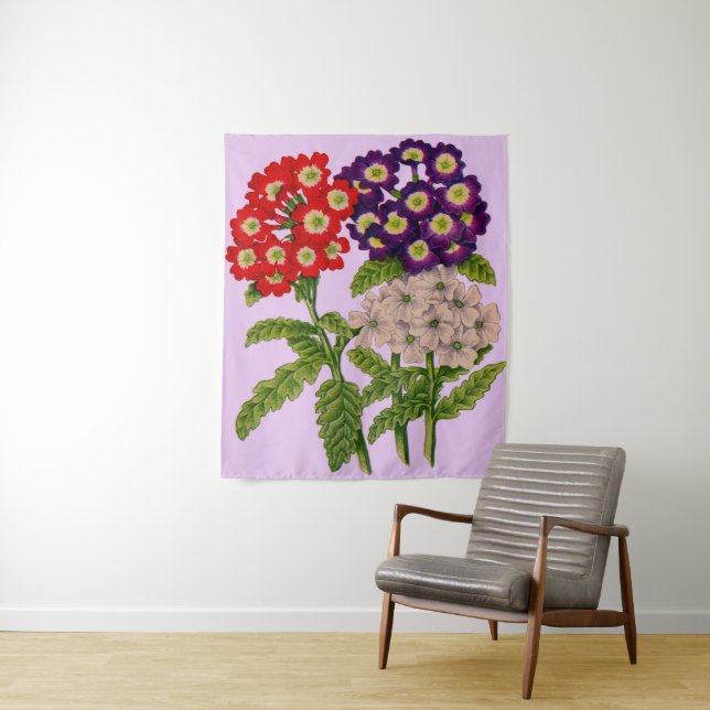 Verbena-Blume drucken Wandteppich (Beispiel)