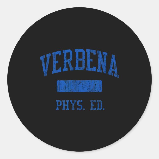 Verbena High School Hs Verbena Al Phys Ed  Runder Aufkleber (Vorderseite)