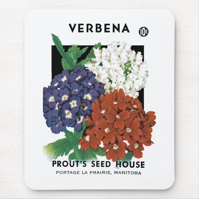 Verbena-Samenpackungsetikett Mousepad (Vorne)