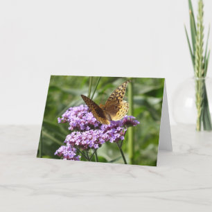 Verbene und Schmetterling notecard Karte
