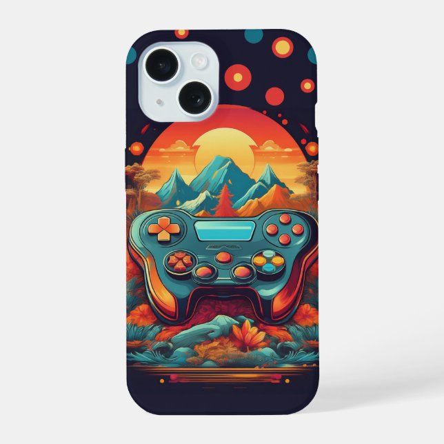 Verbessere deinen Stil Game Controller iPhone 15 Hülle (Rückseite)