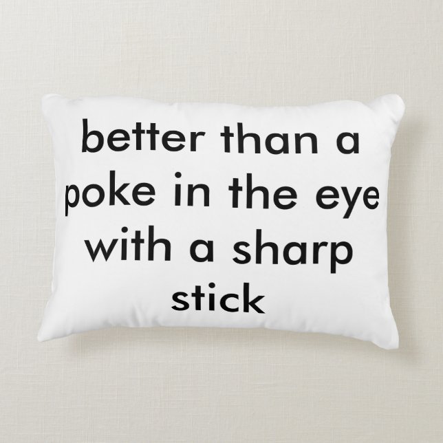 Verbessern Sie als ein Poke im Auge mit einem Zierkissen (Rückseite)