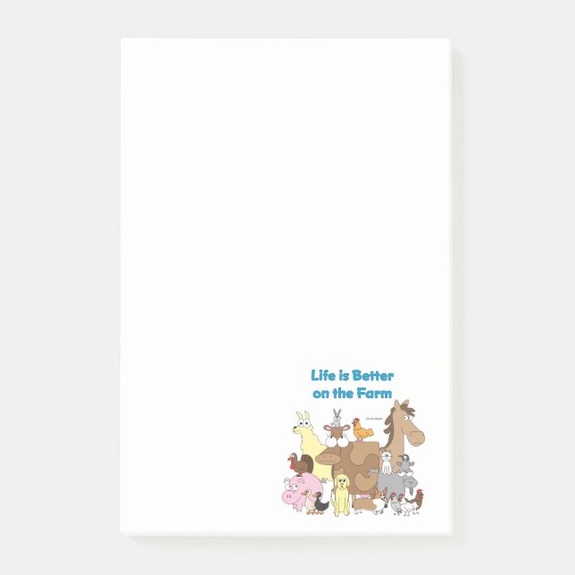 Verbessern Sie auf dem Bauernhof - Post-it Klebezettel (Vorderseite)