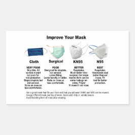 Verbessern Sie Ihre Maskenpapieraufkleber Rechteckiger Aufkleber