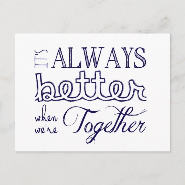 Verbessern Sie immer wann Postkarte (Vorderseite)