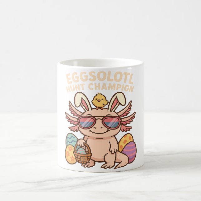 verbessert): Eggsolotl Hunt Champion - Funny Niedl Kaffeetasse (Mittel)
