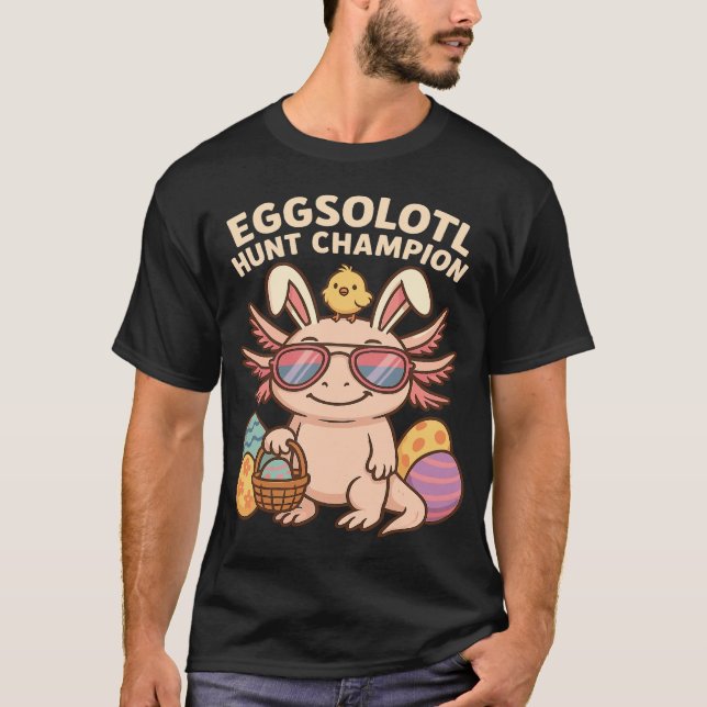 verbessert): Eggsolotl Hunt Champion - Funny Niedl T-Shirt (Vorderseite)