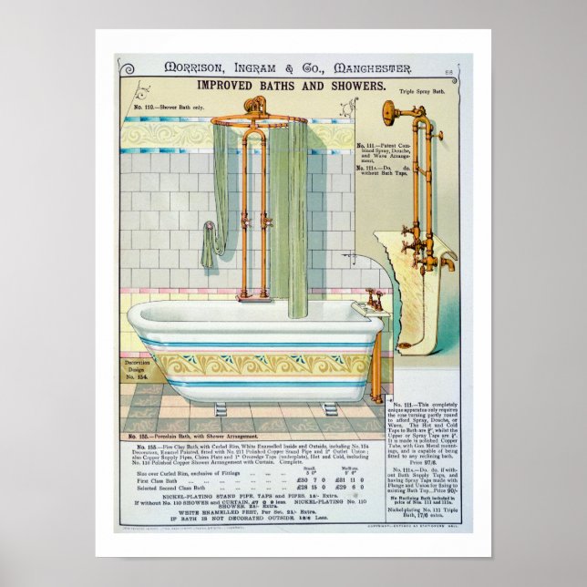 Verbesserte Bäder und Duschen aus einem san Katalo Poster (Vorne)