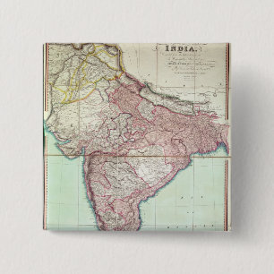 Verbesserte Karte von Indien veröffentlichte in Button