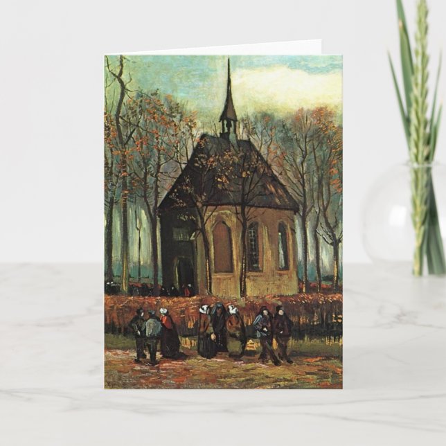 Verbesserte Kirche in Nuenen, Van- Goghschöne Karte (Vorderseite)