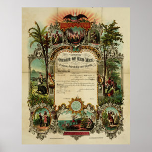 Verbesserte Ordnung der roten Männer in Freiheit [ Poster