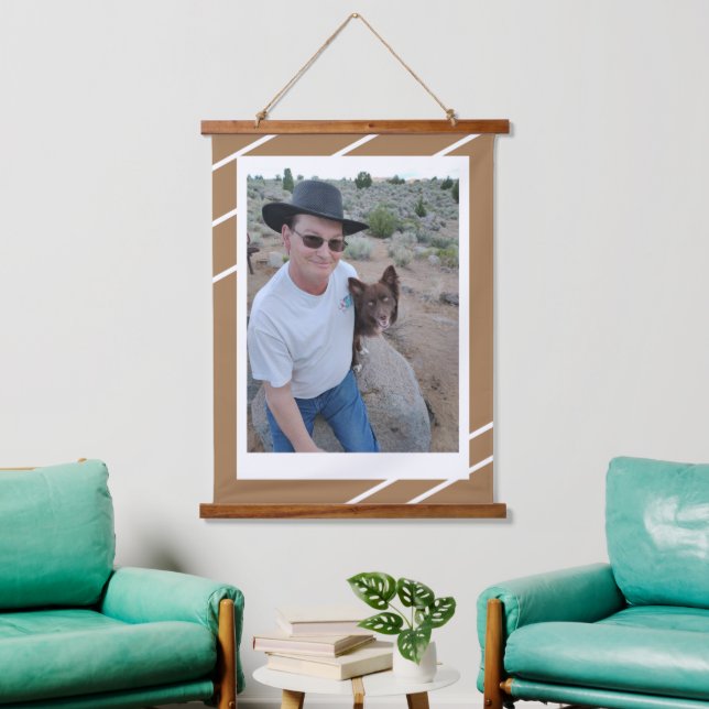 Verbesserte Tapisserie aus Holz Wandteppich Mit Holzrahmen (Wohnzimmer)